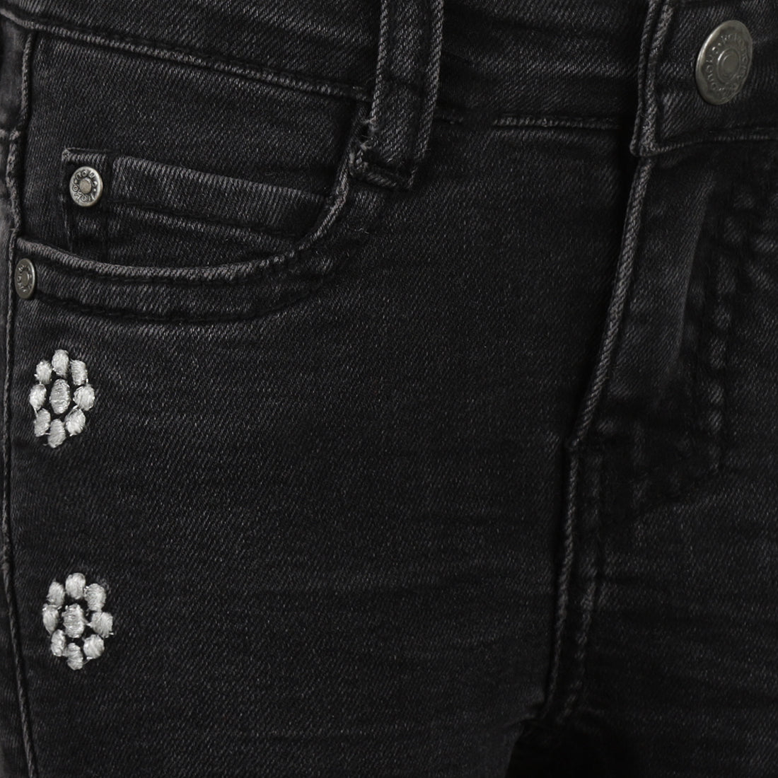 Koko Noko "Jeans" ausgestellt mit Zierknöpfen - Black