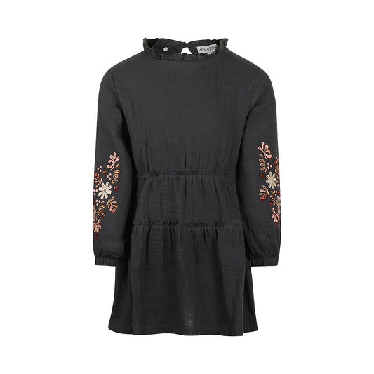 Koko Noko "Kleid" mit Stickerei - Faded black