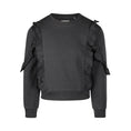 Bild in Galerie-Betrachter laden, Koko Noko "Sweatshirt" mit interessanter Rüsche - Faded black
