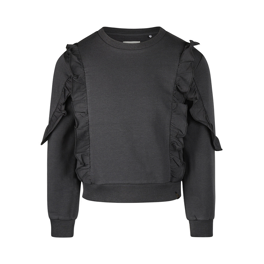 Koko Noko "Sweatshirt" mit interessanter Rüsche - Faded black