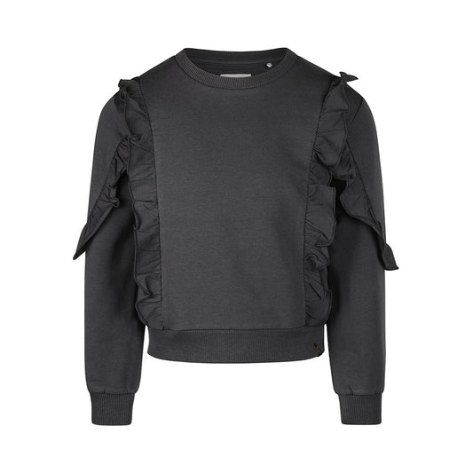 Koko Noko "Sweatshirt" mit interessanter Rüsche - Faded black