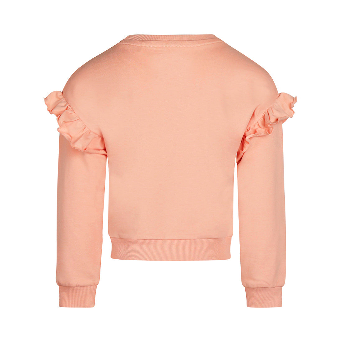 Koko Noko "Sweatshirt" mit Rüsche und Volant und Druck - Dusty Pink