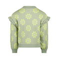 Bild in Galerie-Betrachter laden, Koko Noko "Sweatshirt" mit Volant und Allover Druck - Faded green
