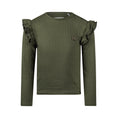Bild in Galerie-Betrachter laden, Koko Noko "T-Shirt langarm" mit Volant - Army Green
