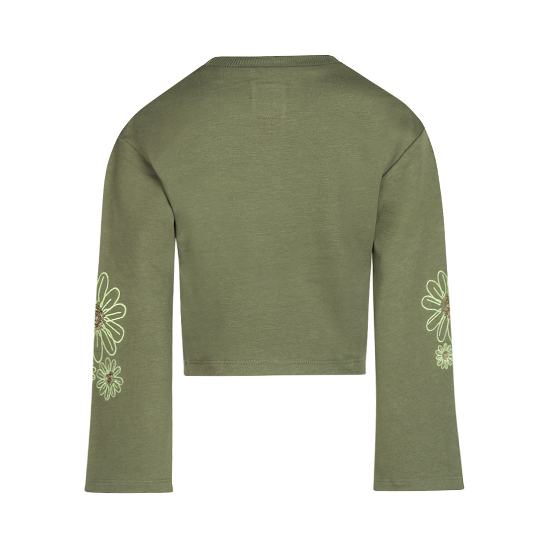 Koko Noko "Sweatshirt" mit ausgestellten Ärmel und Stickerei - Army Green