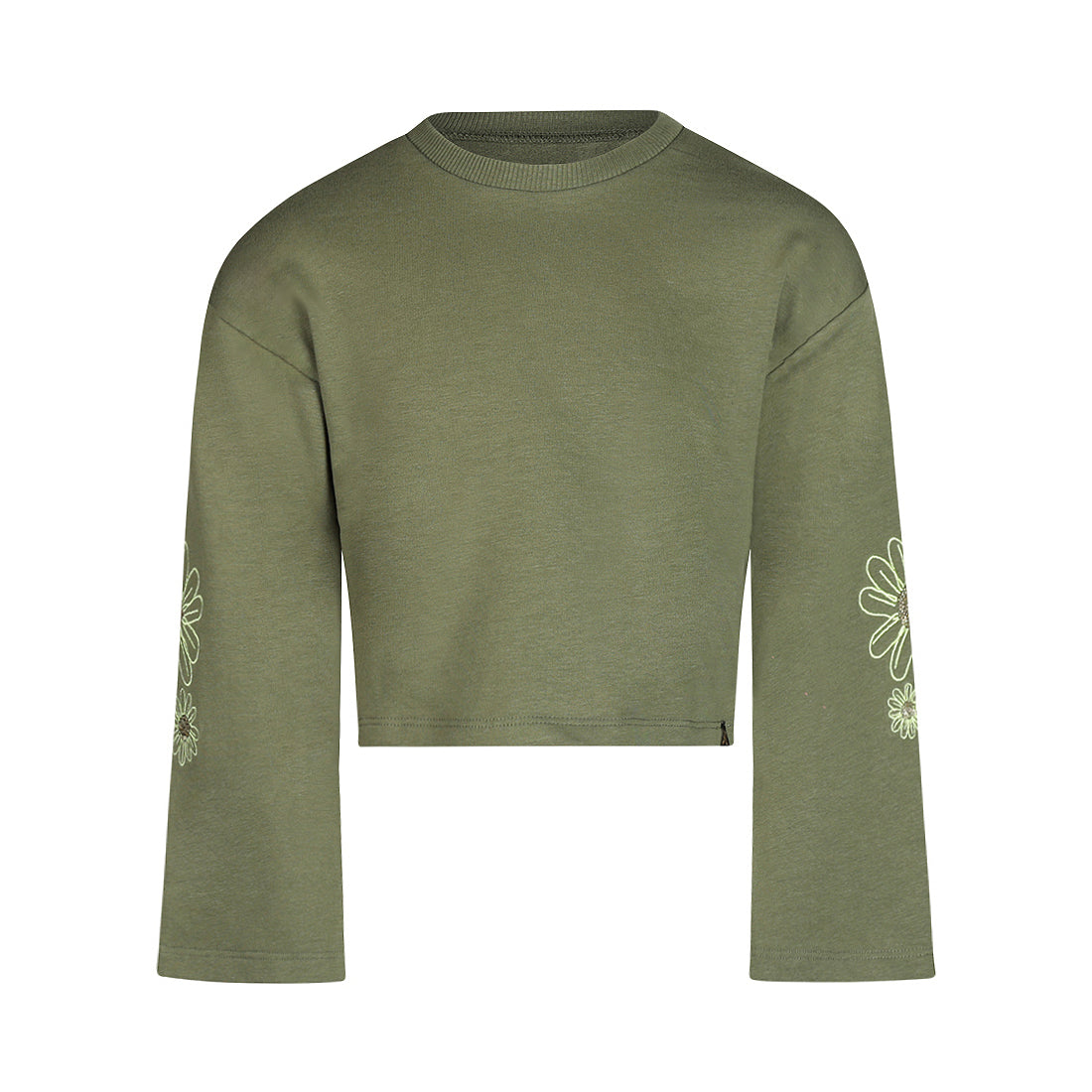 Koko Noko "Sweatshirt" mit ausgestellten Ärmel und Stickerei - Army Green