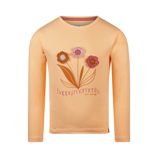 Koko Noko "T-Shirt langarm" mit Blümchen - Peach