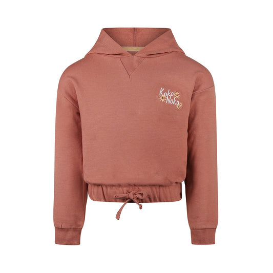 Koko Noko "Sweatshirt" mit Kapuze und Kordelzug - Dark old pink