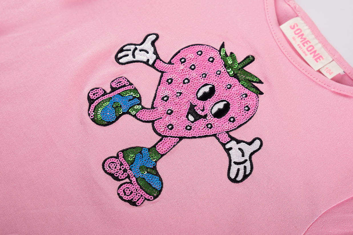 Someone T-Shirt mit Applikation - Pink