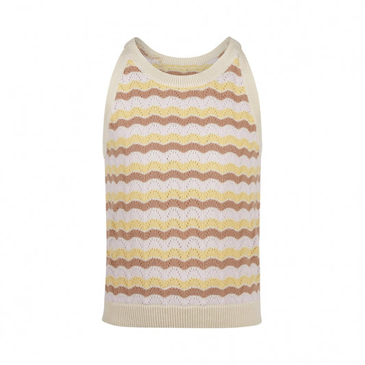 No Way Monday Strick Top - Multi Color
