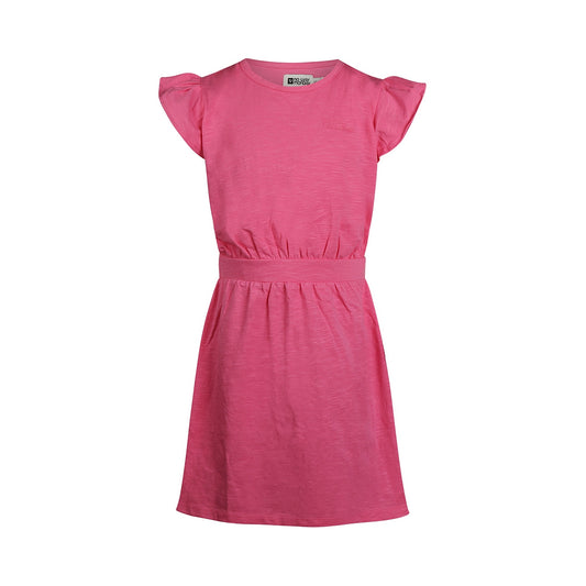 No Way Monday "Kleid" mit Volantärmel und Gummizugraffung - Pink