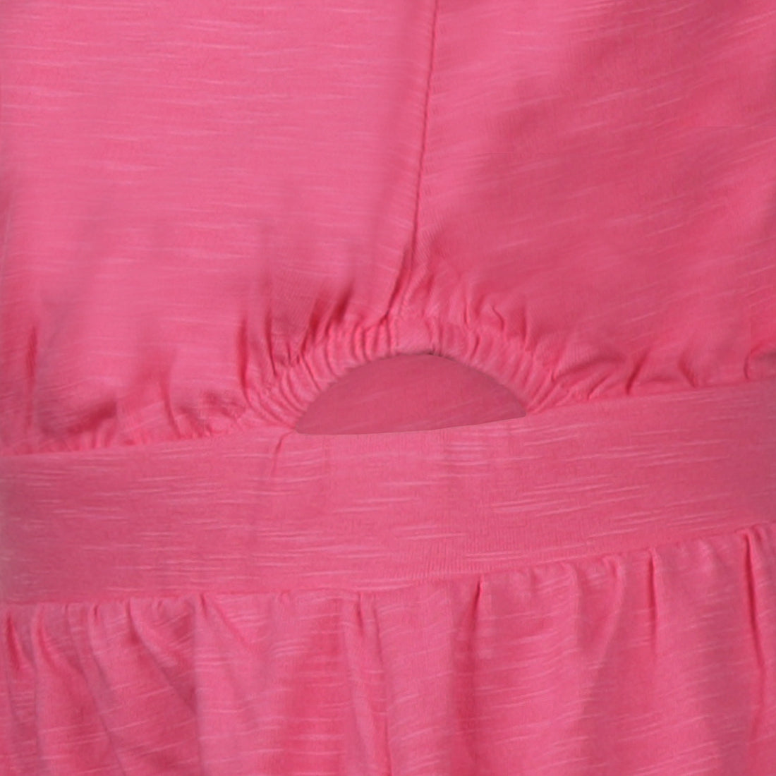 No Way Monday "Kleid" mit Volantärmel und Gummizugraffung - Pink