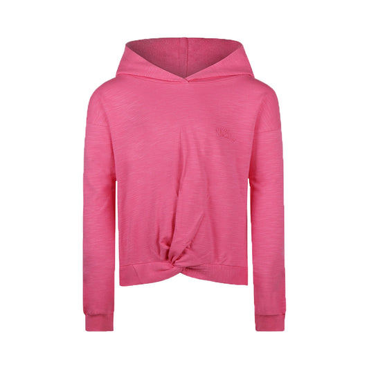 No Way Monday "Sweatshirt" mit Kapuze und verspielter Raffung - Pink