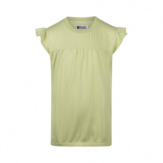 No Way Monday Shirt mit Flügelärmchen und Raffung - Pistachio green