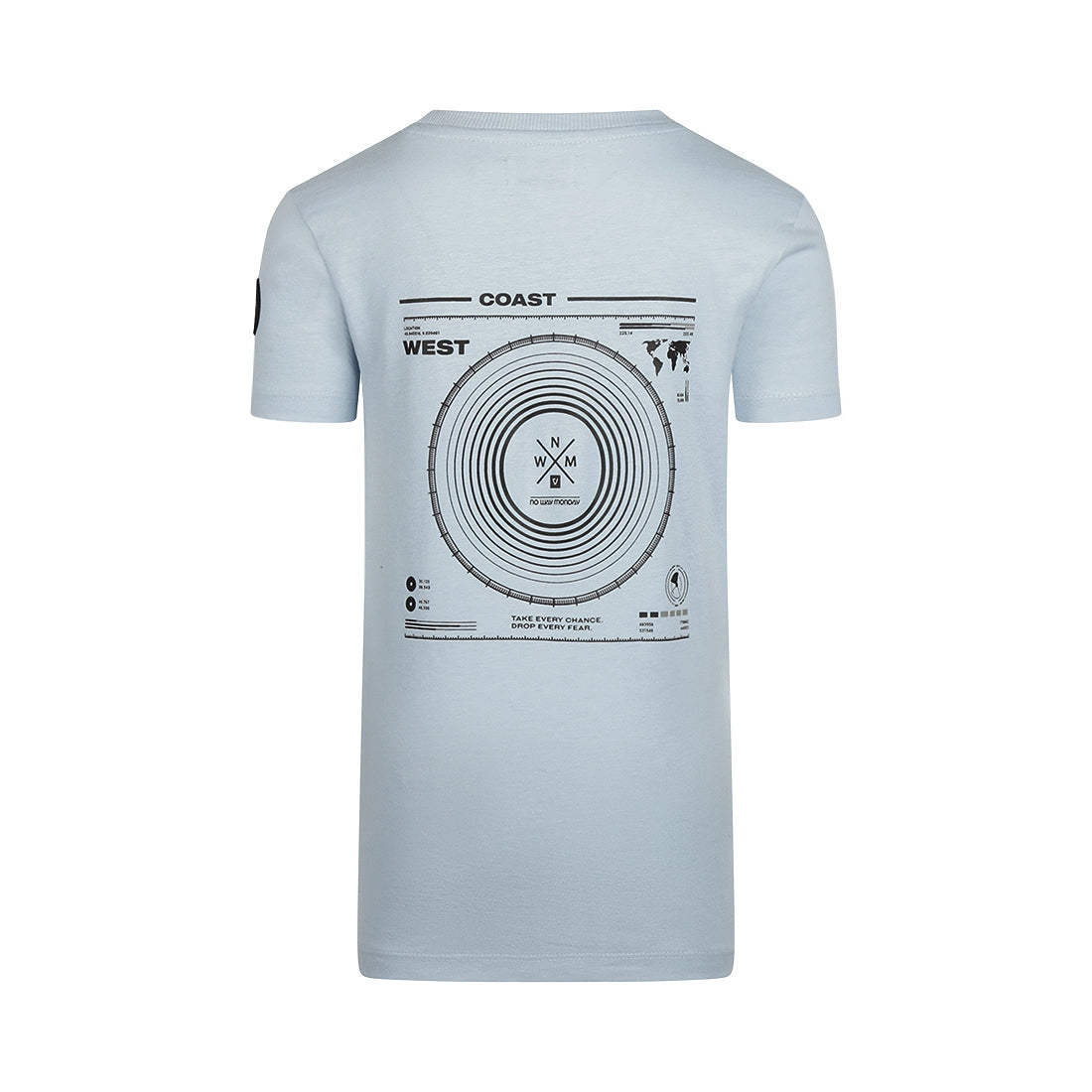No Way Monday "T-Shirt" mit aufgenähter Brusttasche - Hellblau