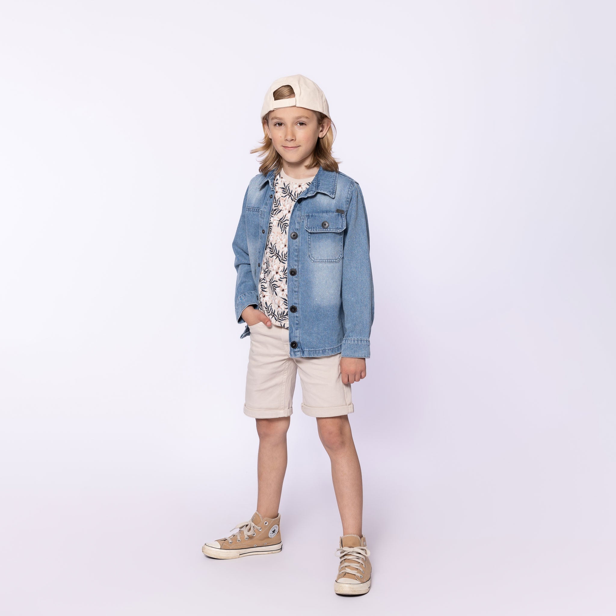 No Way Monday "Bermudas Shorts" mit Bindebündchen - Taupe
