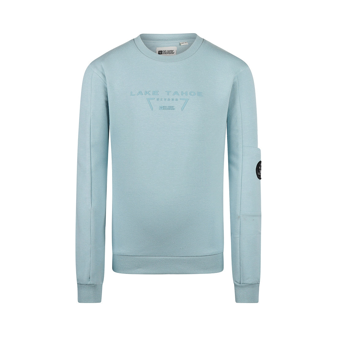 No Way Monday "Sweatshirt" mit Rückendruck - Light Blue