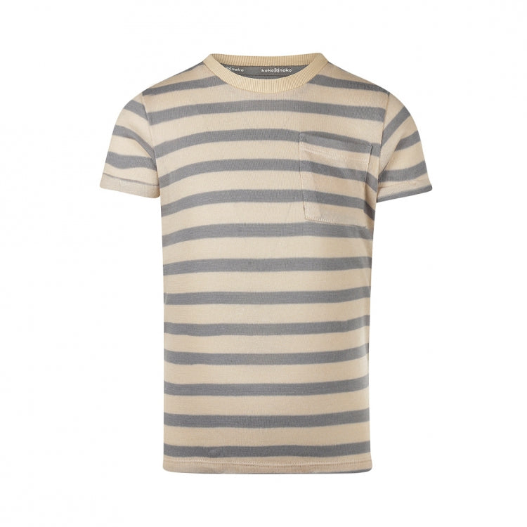 Koko Noko T-Shirt, gestreift - Grau