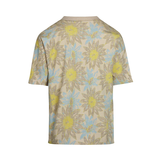 Koko Noko "T-Shirt" bedruckt mit Sonnenblumen - Beige
