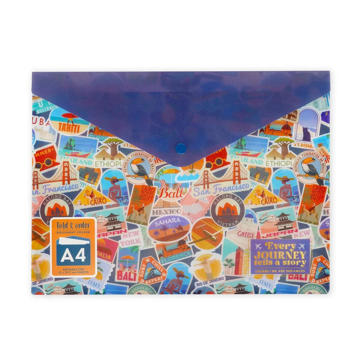 Legami Dokumentenmappe - Fold & Order - Travel Stickers