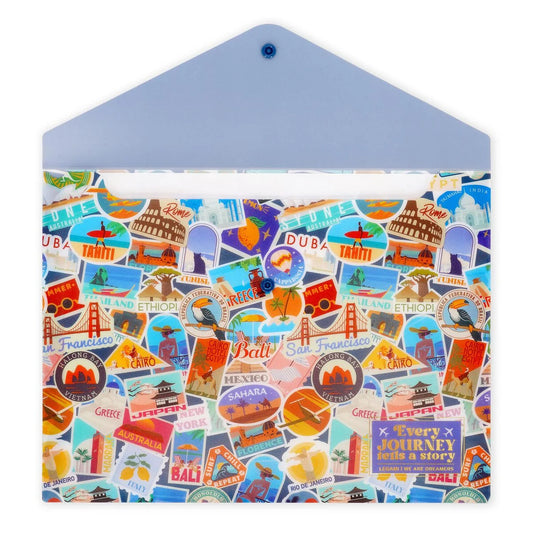 Legami Dokumentenmappe - Fold & Order - Travel Stickers