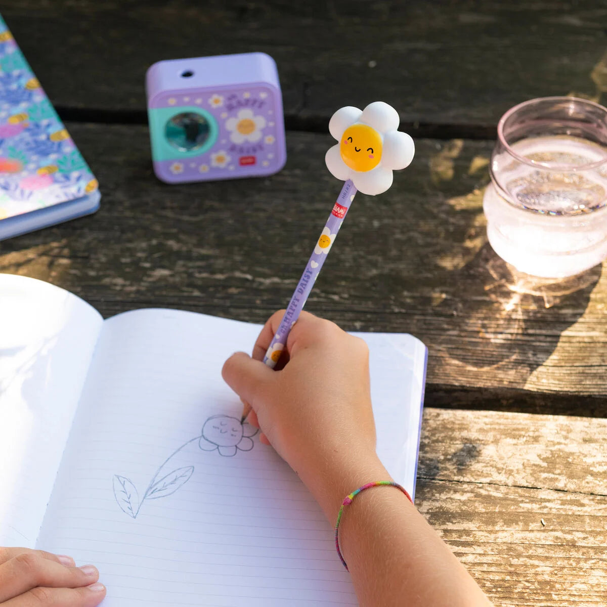 Legami Anti-Stress-Bleistift Daisy „Oh Happy Daisy“ - Squeezies