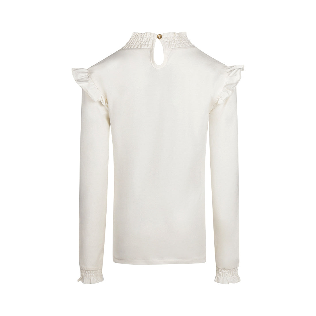 No Way Monday "Sweatshirt" mit Rüsche - weiss