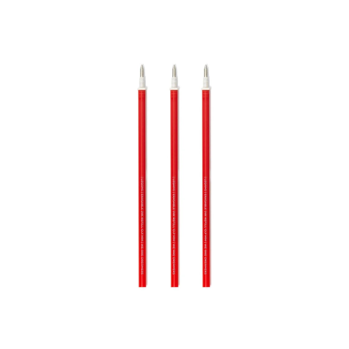 Legami Set mit 3 Nachfüllminen für löschbare Stifte - Rote Tinte - Erasable Pen