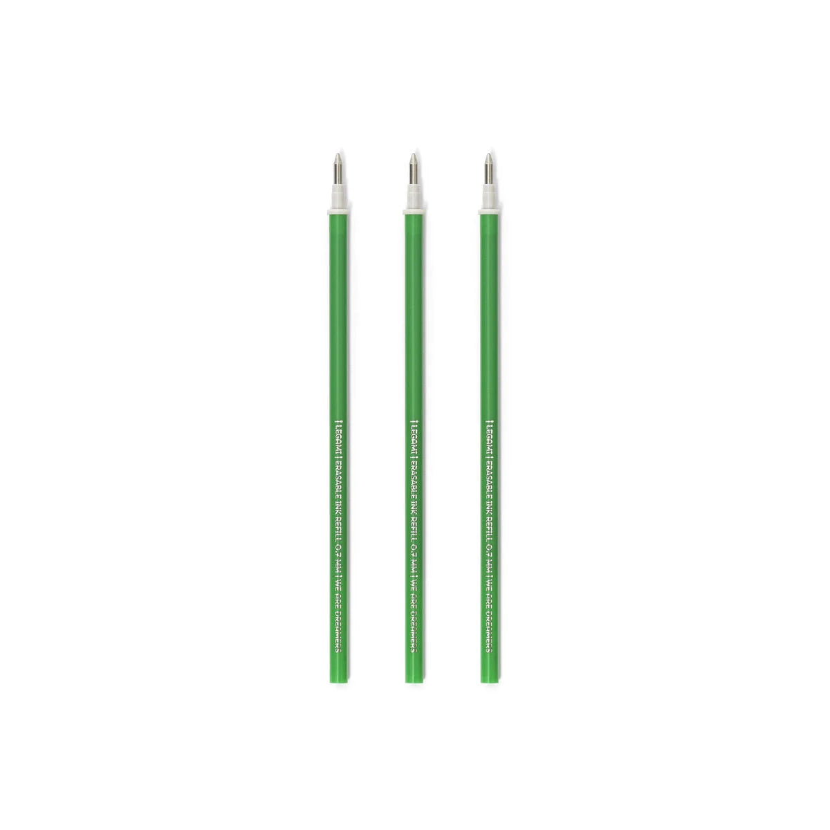 Legami Set mit 3 Nachfüllminen für löschbare Stifte - Grüne Tinte - Erasable Pen