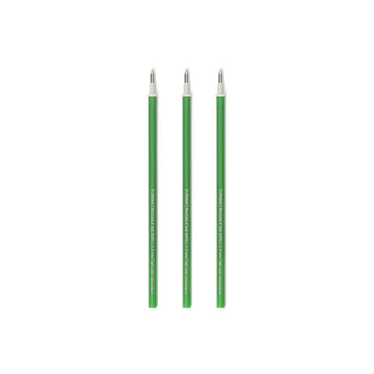 Legami Set mit 3 Nachfüllminen für löschbare Stifte - Grüne Tinte - Erasable Pen