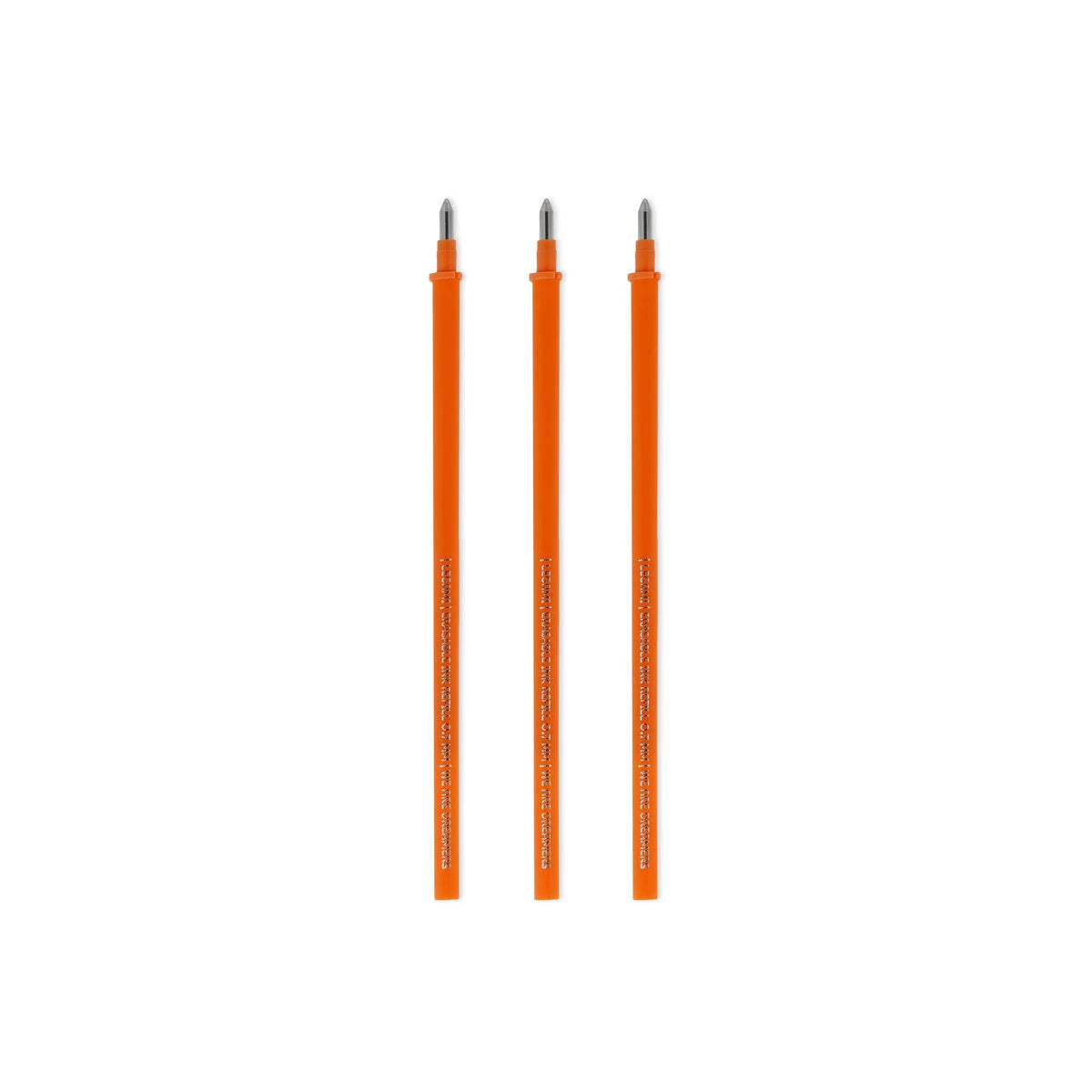 Legami Set mit 3 Nachfüllminen für löschbare Stifte - Orange Tinte - Erasable Pen