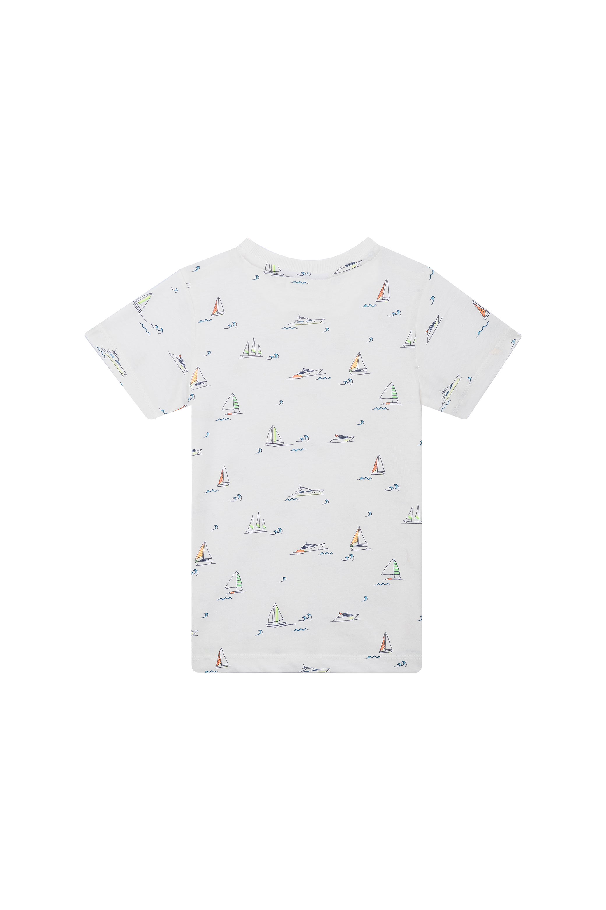 Someone "T-Shirt" mit Seegelbooten - Ecru