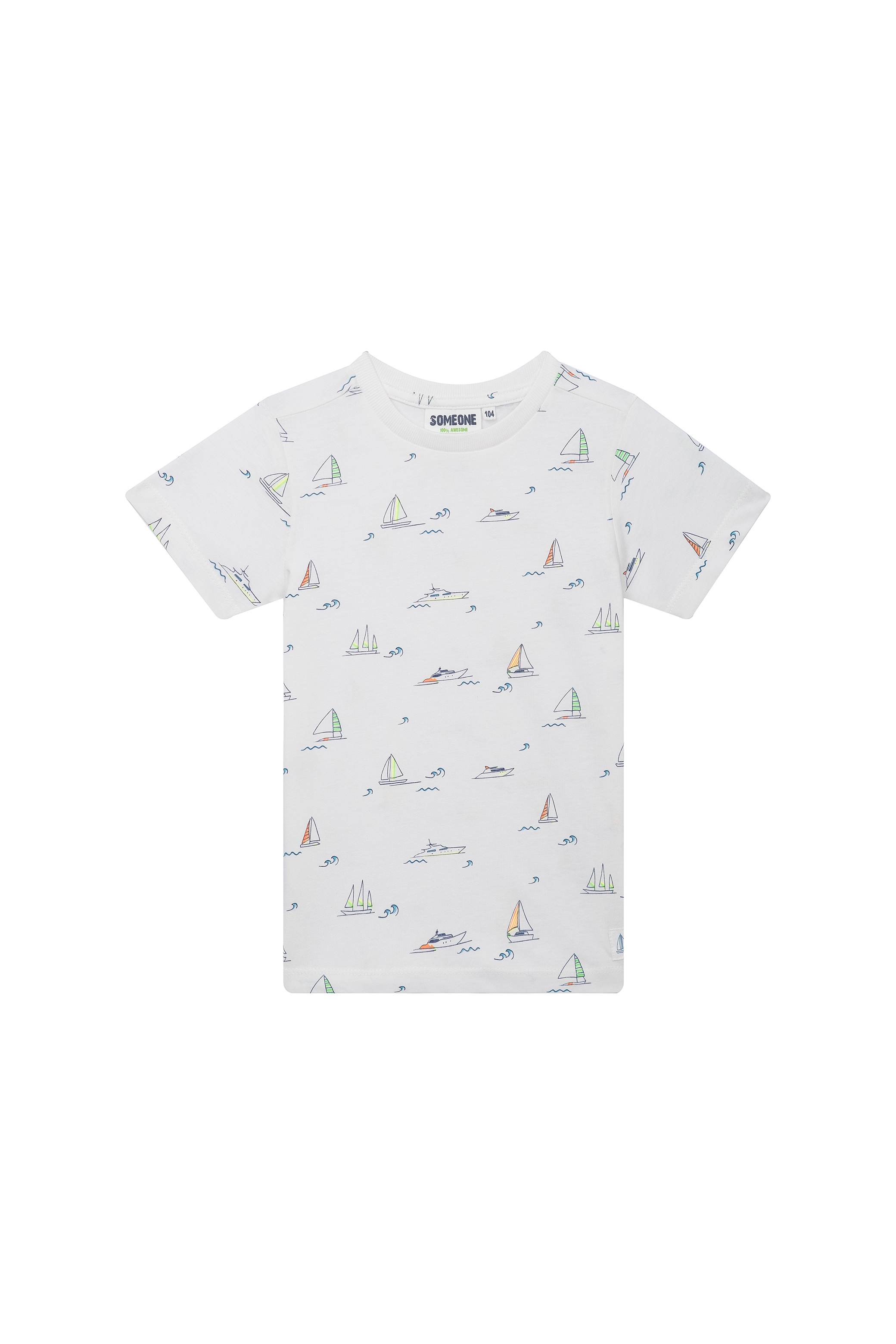 Someone "T-Shirt" mit Seegelbooten - Ecru