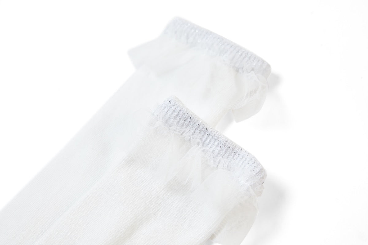Someone "Socken" mit Rüsche - Ecru