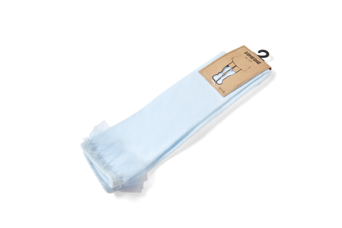 Someone "Socken" mit Rüsche - Hellblau