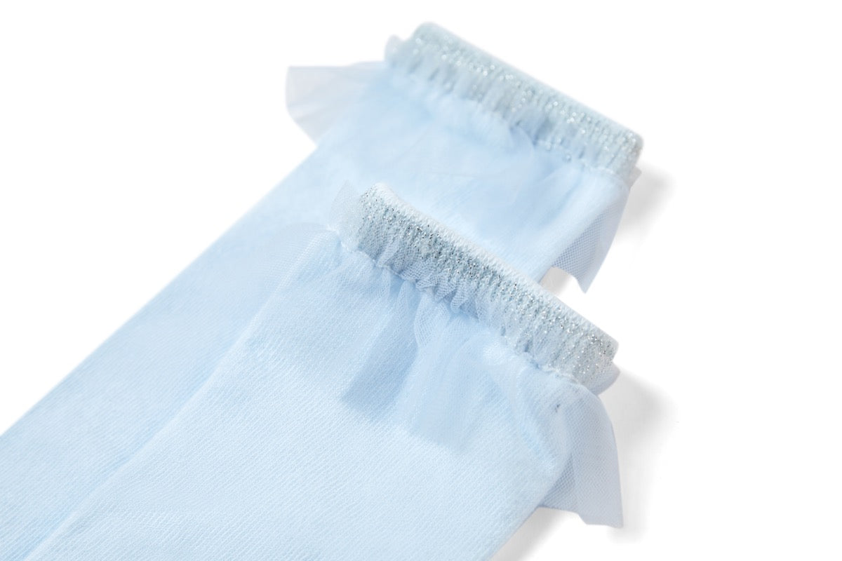 Someone "Socken" mit Rüsche - Hellblau