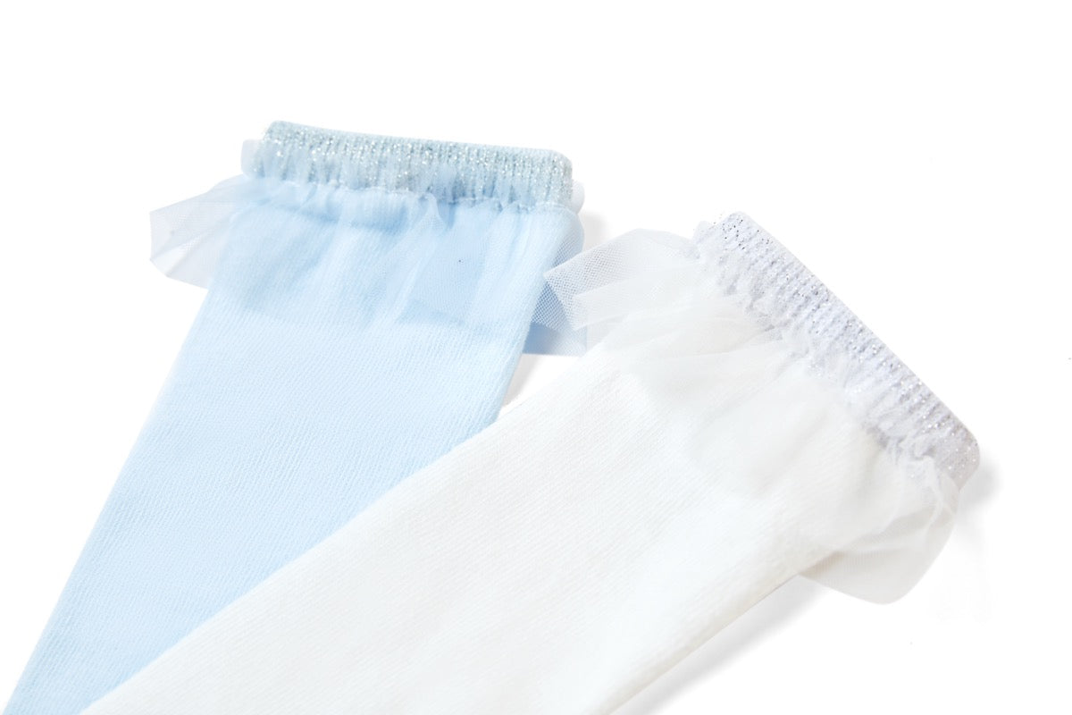 Someone "Socken" mit Rüsche - Hellblau