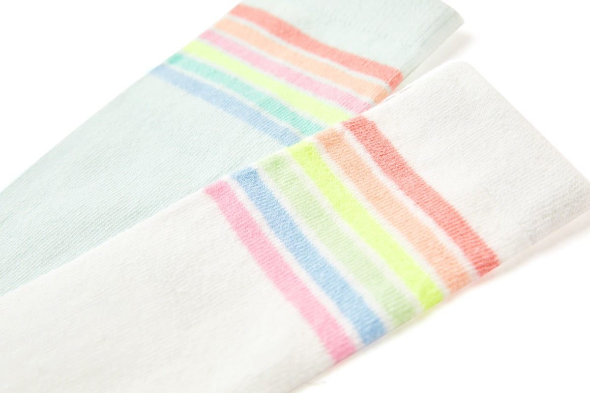 Someone "Socken" Ecru mit bunten Streifen
