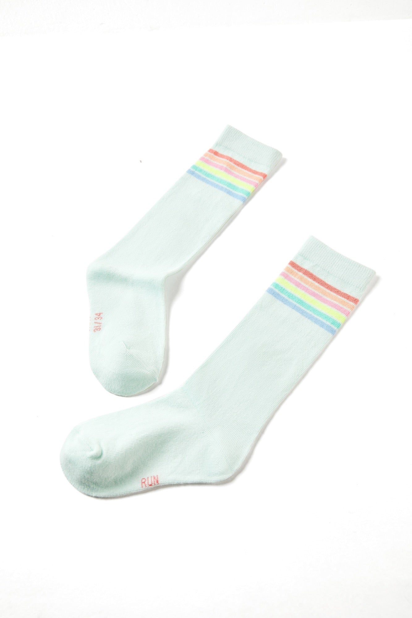 Someone "Socken" - Mint mit bunten Streifen