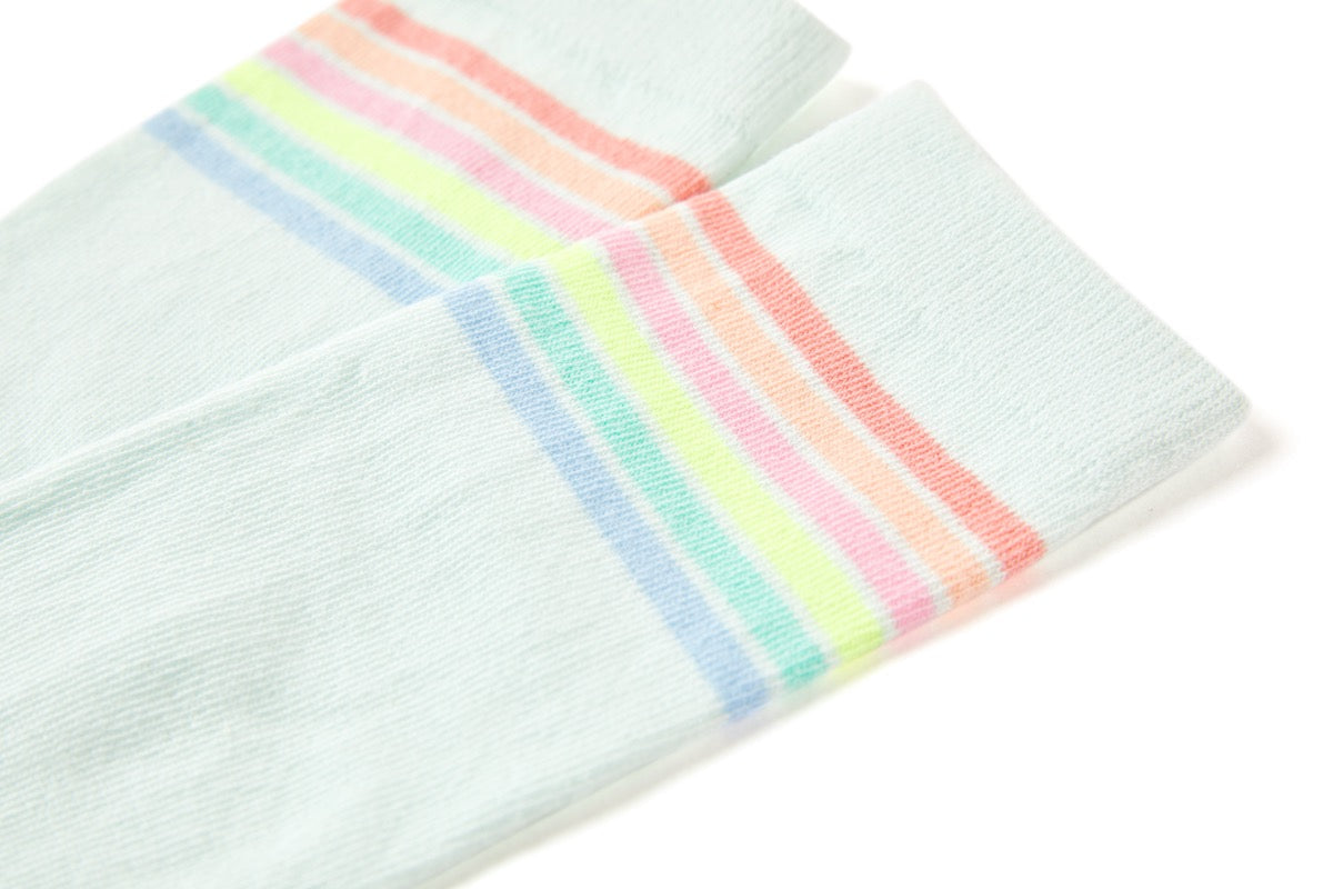 Someone "Socken" - Mint mit bunten Streifen