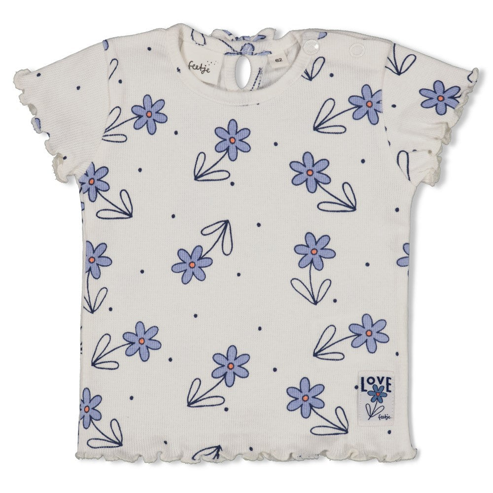 Feetje T-Shirt mit einem Allover Druck - Natur