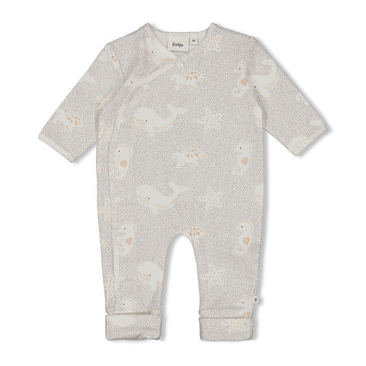 Feetje Strampler mit Klappfuß - Grau