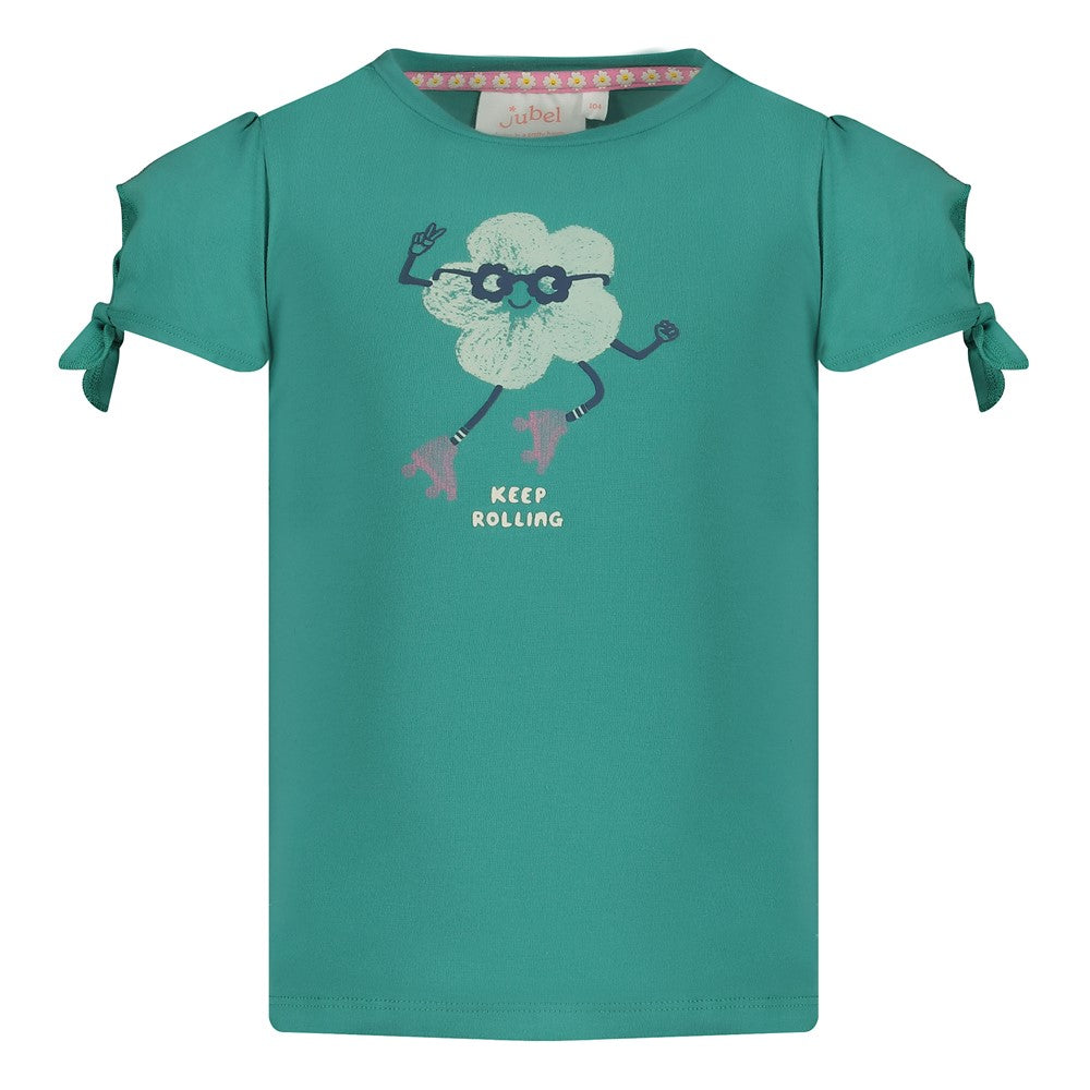 Jubel T-Shirt mit interessantem Armabschluss - Grün