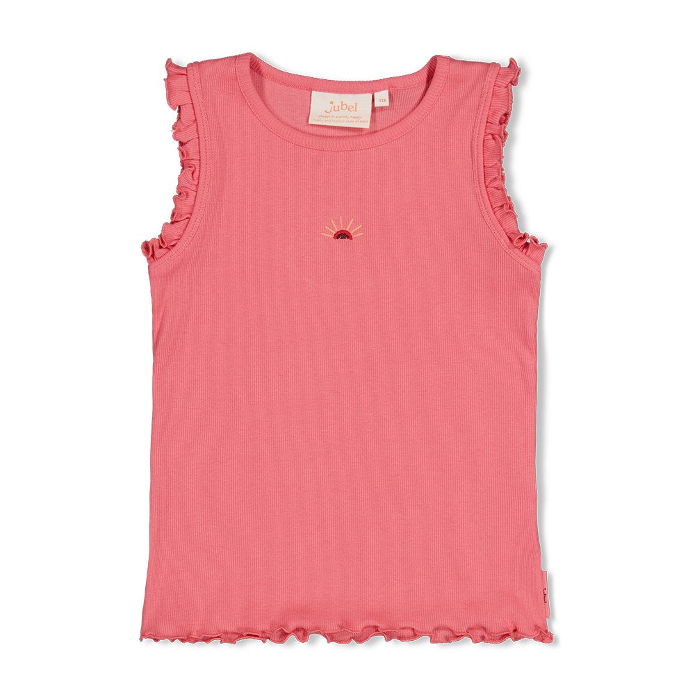 Jubel Top mit Stickerei - Rosa