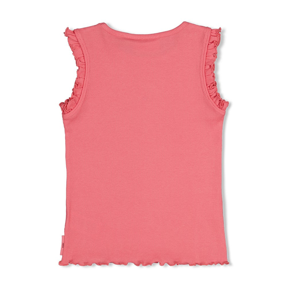 Jubel Top mit Stickerei - Rosa