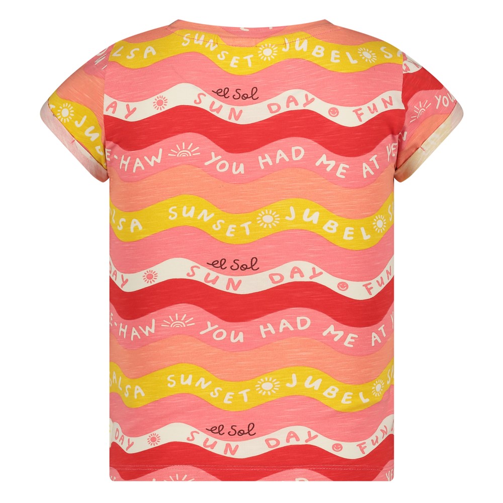 Jubel T-Shirt, gestreift - Rosa