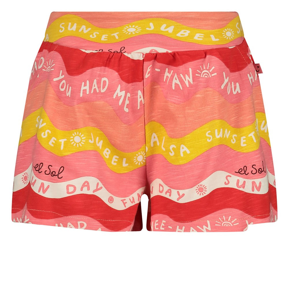 Jubel Shorts, gestreift - Rosa