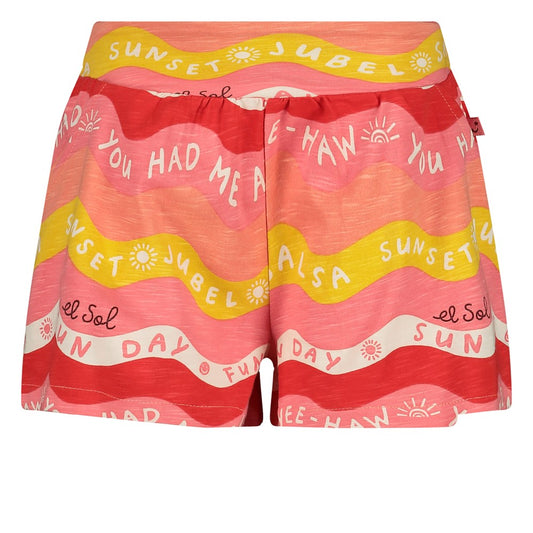 Jubel Shorts, gestreift - Rosa