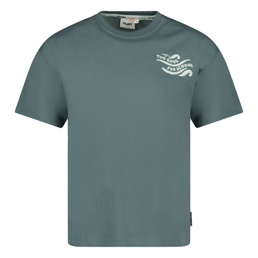 Sturdy T-Shirt mit Rückendruck - Petrol
