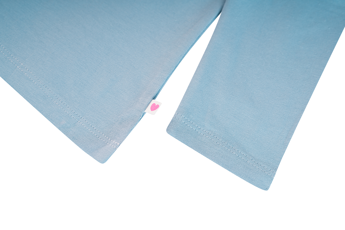 Someone Langarmshirt mit Steinchen - Light Blue